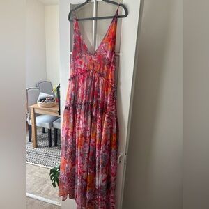 Free People - size L - Floral Sleeveless Maxi Dress